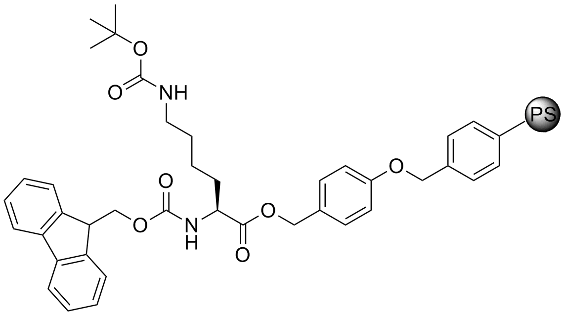 Fmoc-L-LysBoc-Wang-resin.png
