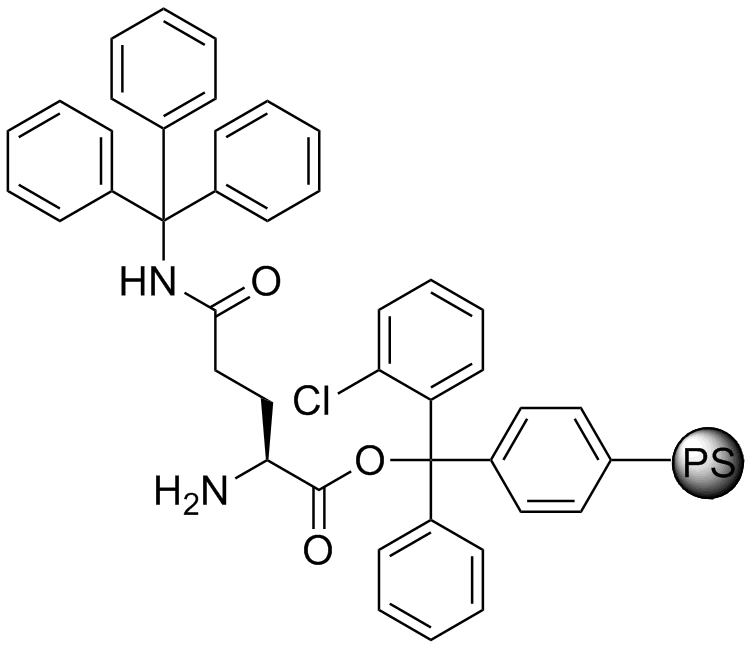 H-L-GlnTrt-2-Cl-Trityl-resin.png